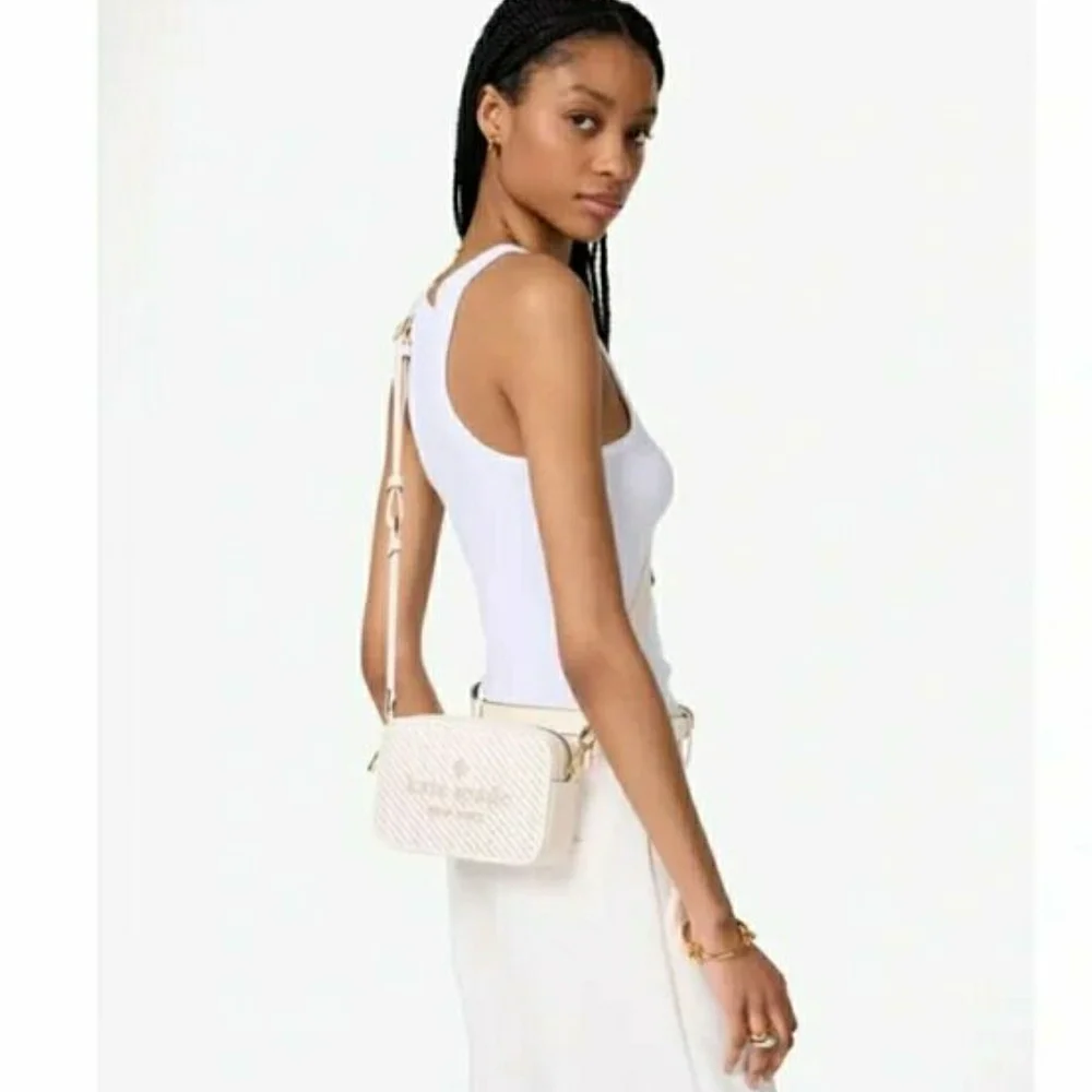 NWT! Kate Spade Cream and Tan Crossbody Bag ( OH SNAP ) - Picture 3 of 8